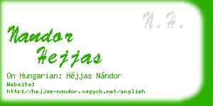 nandor hejjas business card